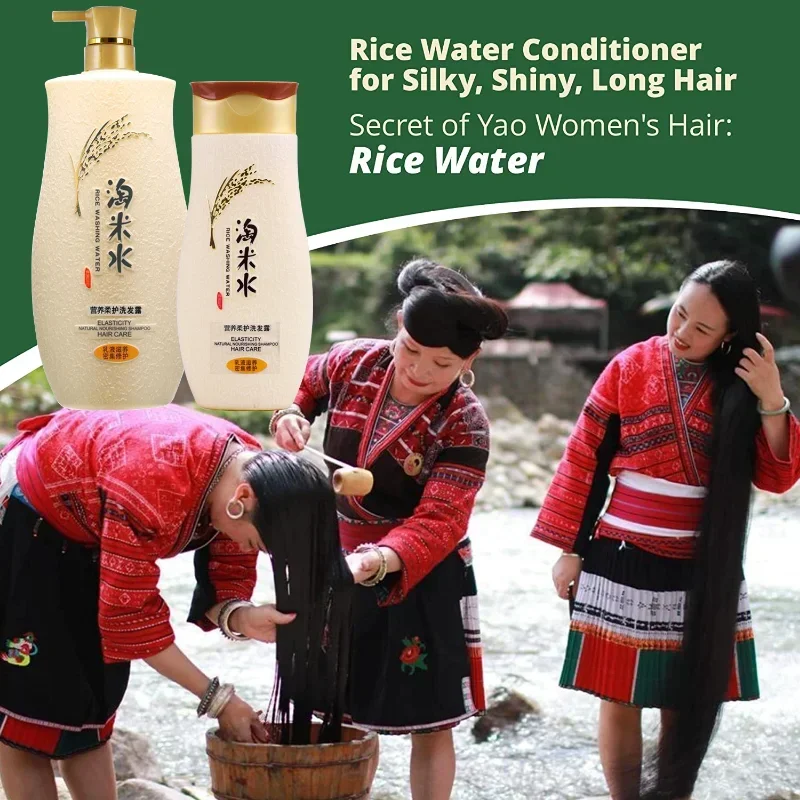 Rice Water Hair Shampoo for Hair Growth,Anti-dandruff,Improve Strength,Volume,Shine,Deep Conditioning Dry,Frizzy,Curly Strands