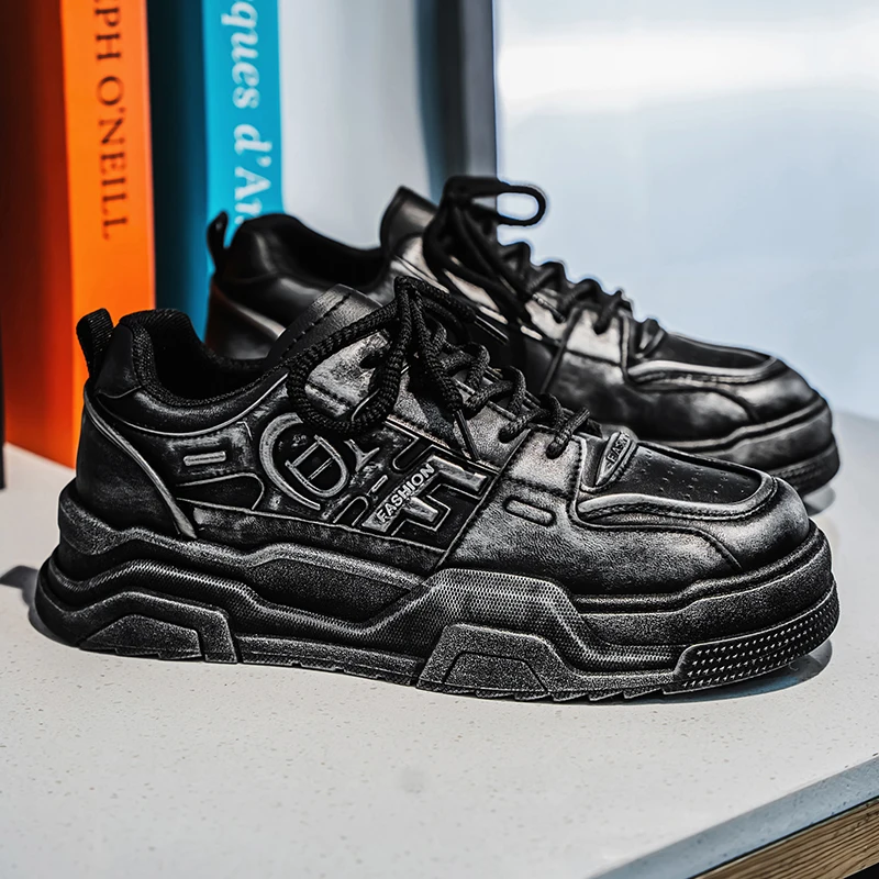 

2025 Мужская вулканизированная обувь, дышащие повседневные кроссовки для мужчин, спортивные кроссовки для бега на открытом воздухе, платформа, скейтборд, Tenis Masculino