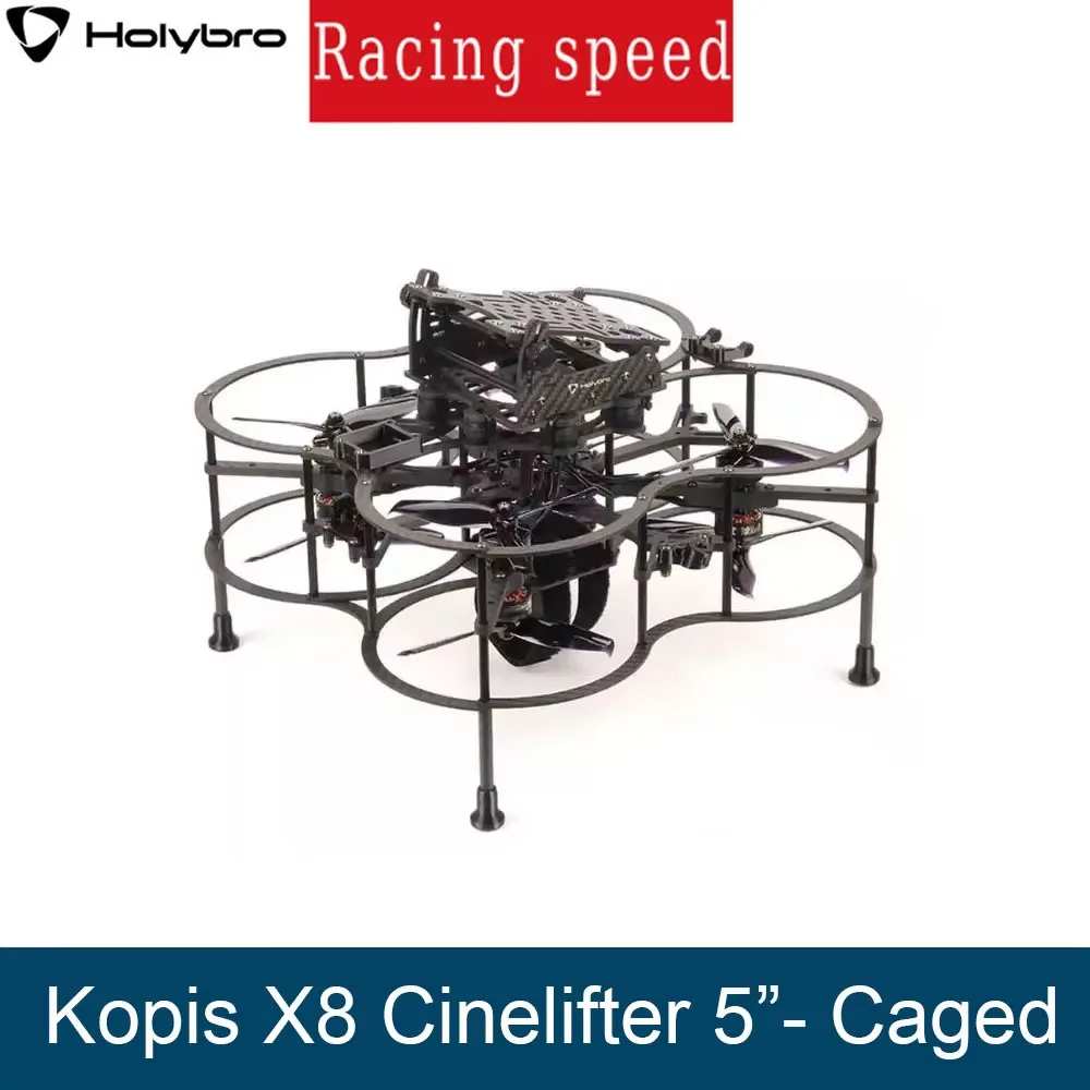 

Holybro New Kopis X8 Cinelifter 5-дюймовый комплект рамы FPV в клетке ARF PNP с двигателем Kakute H7 Tekko32 F4 50A ESC F60 KV1750 и опорой 5055S