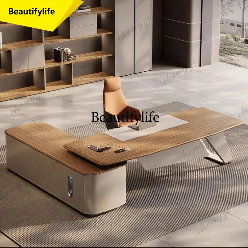 X188 Multi functional modern Computer desk Chairman Manager office table High end luxury elegant escritorios de computadora