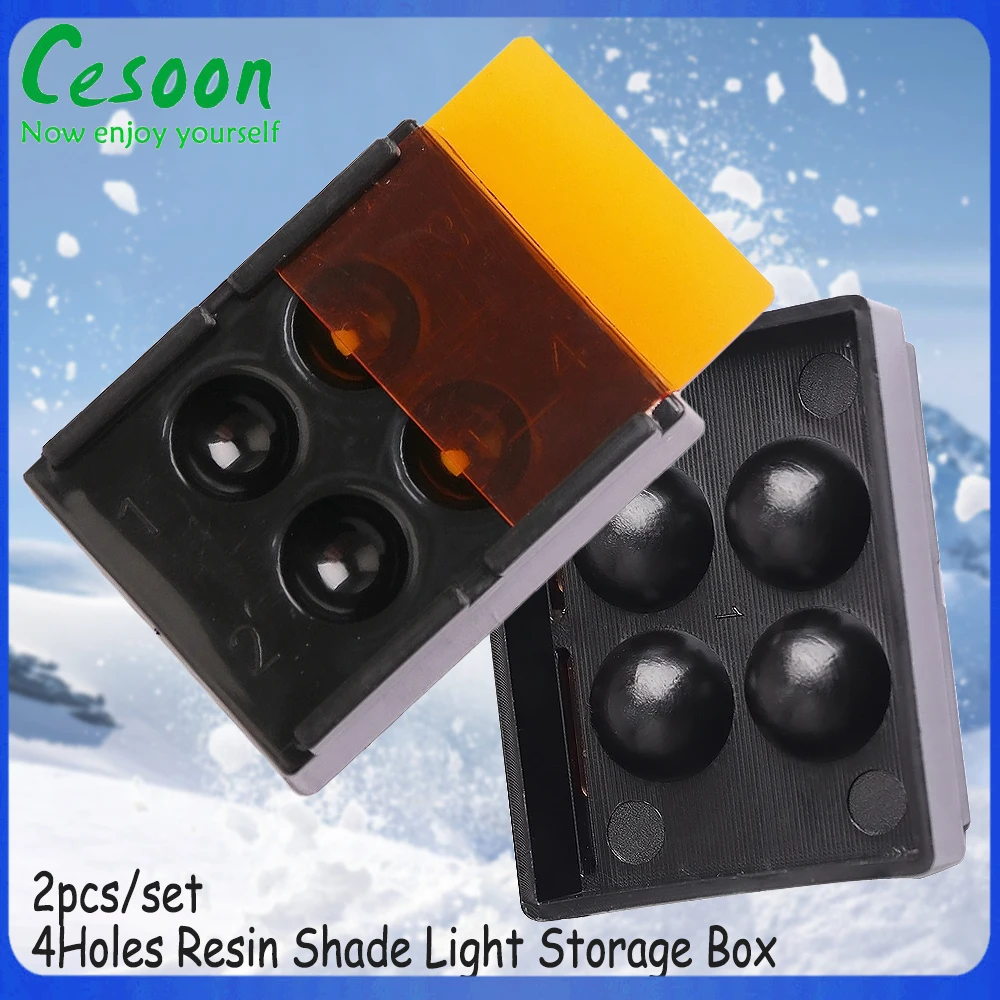 

4 Slots Dental Resin Shading Light Storage Box Composite Resin Mixing Case with Cover Veneer Light-proof Organizer Dentist Tools