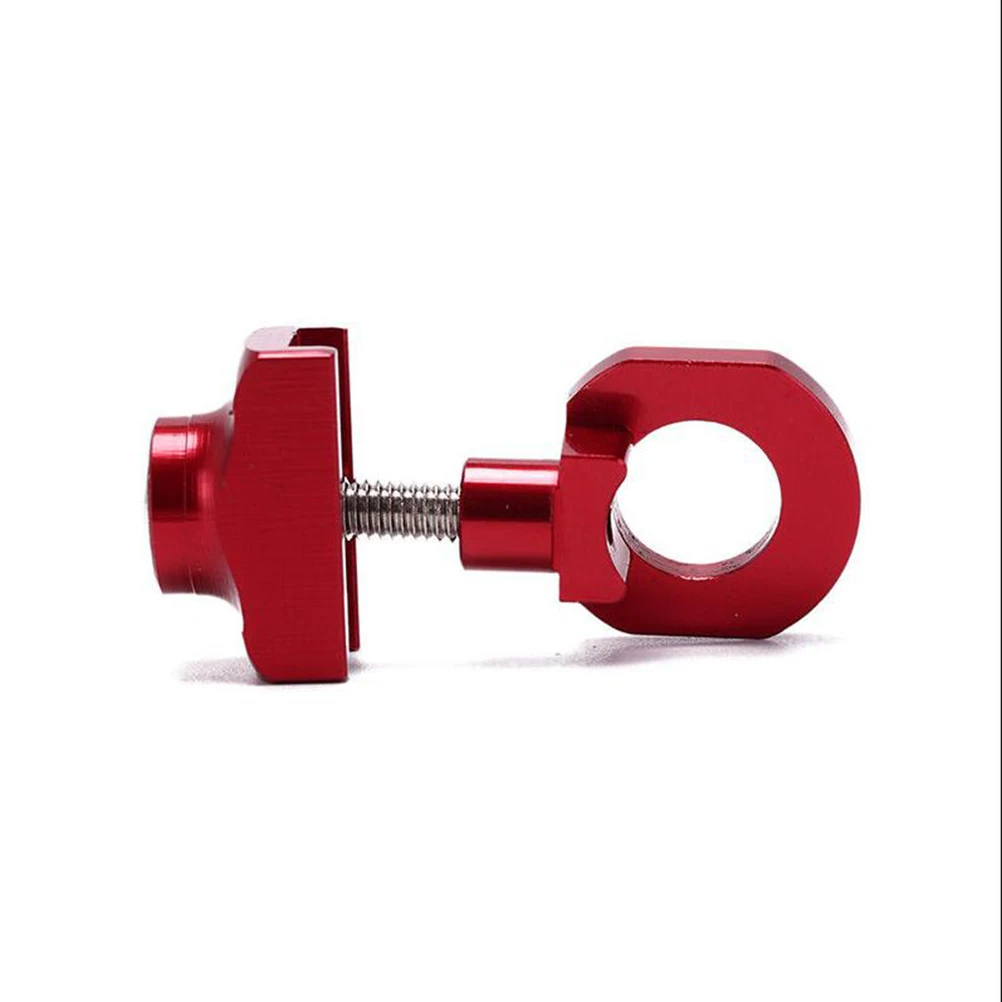 

Alloy Adjuster Tensioner Fastener Bolt Single Speed Bike Red Sturdy Aluminum Tensioner Prevents Wheel Slip Durable Bike