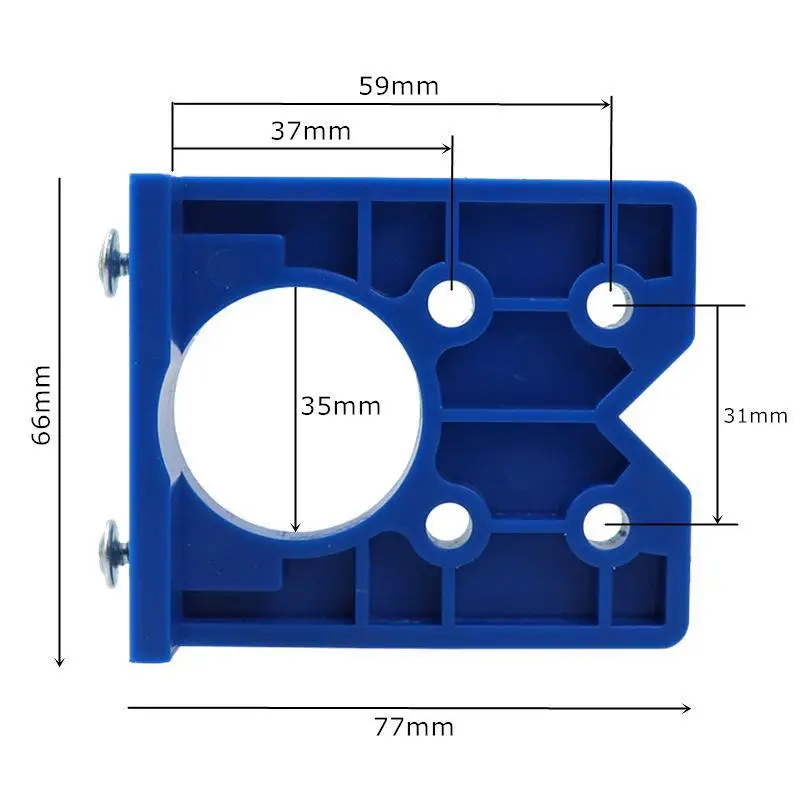 (Ce14)35mm Hinge Drilling Locator Jig Cabinet Wardrobe Door Hinge Hole Opener Drill Guide With Drill Bits Woodworking Accessory
