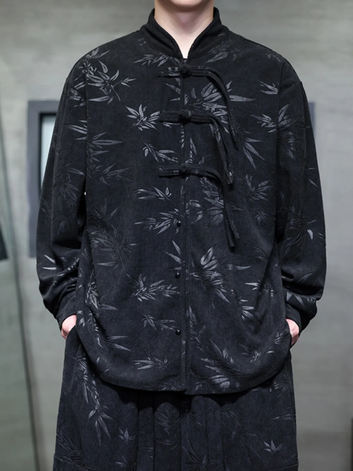 

Повседневный мужской костюм Wind irt, весна-осень, новый свободный воротник-стойка, китайский костюм Тан, верхняя одежда ханьфу, длинный све