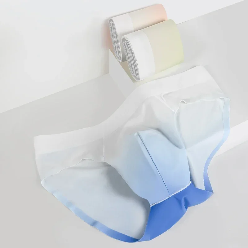 5PCSM ملابس داخلية للرجال، سراويل داخلية من الحرير الجليدي للرجال، قابلة للتنفس في الصيف، سريعة الجفاف، شورت بدون خياطة، شفافة رفيعة للغاية، شخصية