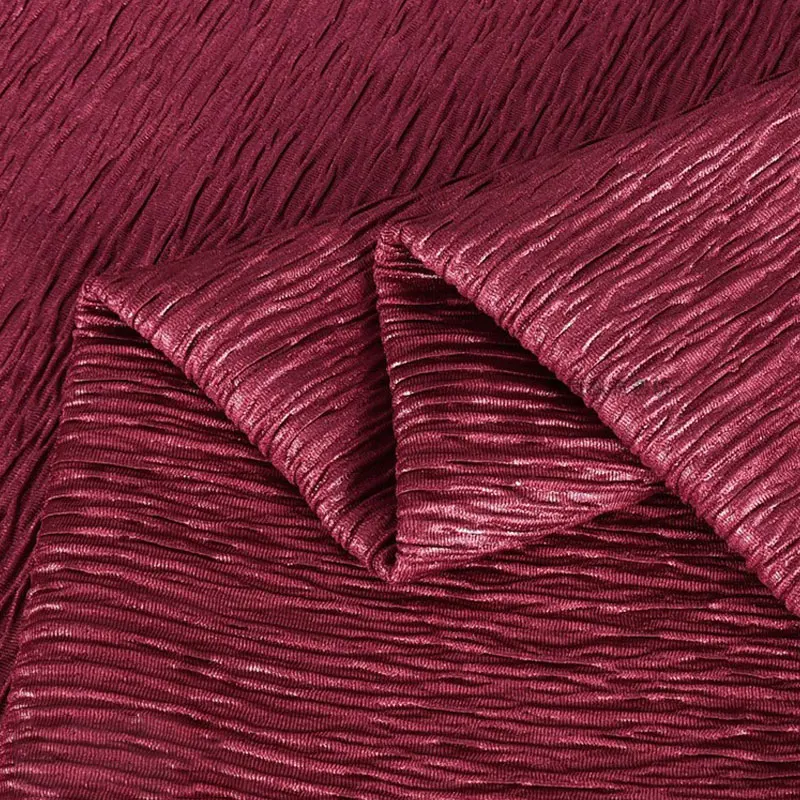 Pleated Textured Fabric Bark Texture Jacquard Fabric Handmade DIY Clothing Designer Apparel Sewing Fabric Cloth by Meters