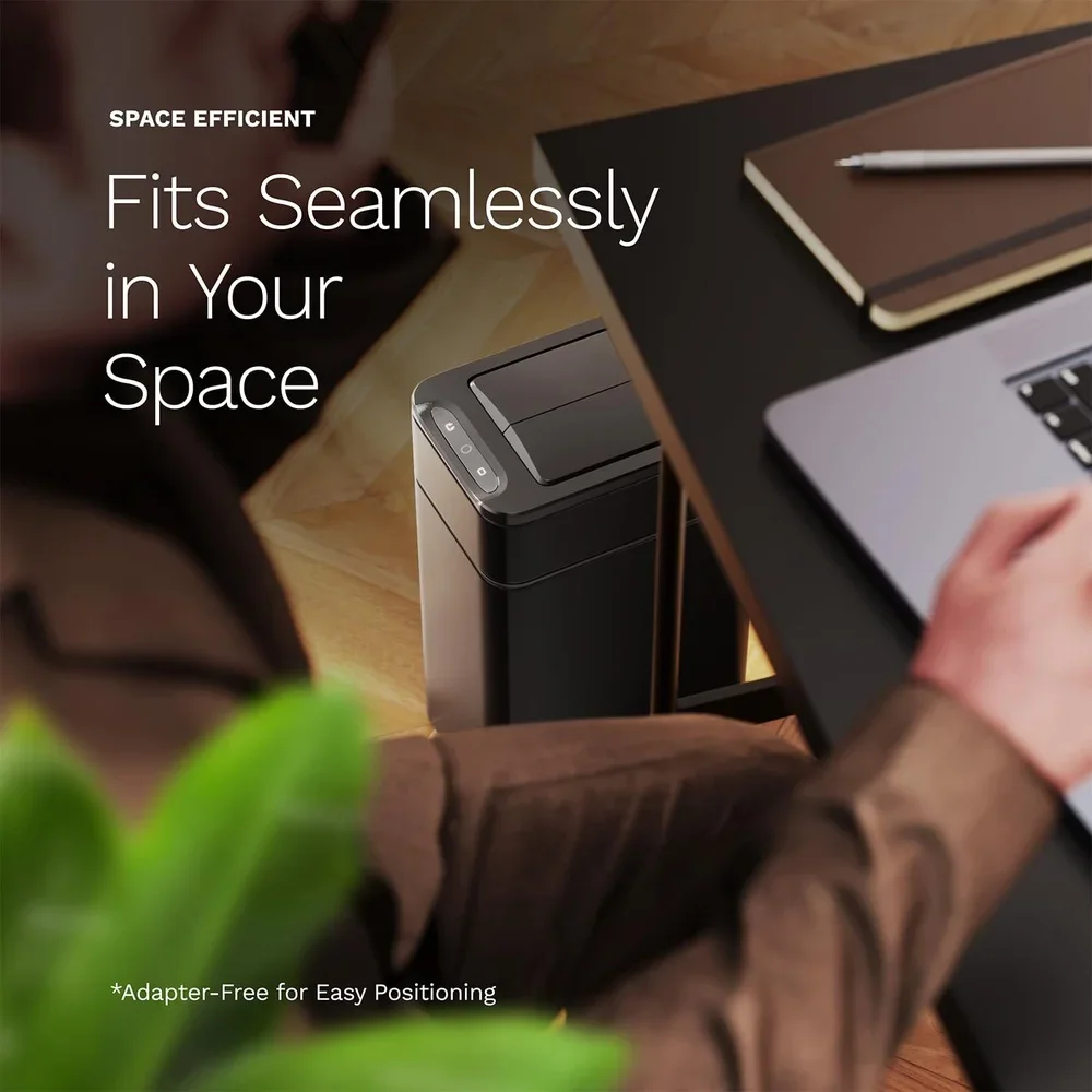 Durable Motion Sensor Trash Can Butterfly Lid Battery-Powered Compact Waste Bin Easy Clean Space-Saving Kitchen Bathroom Home