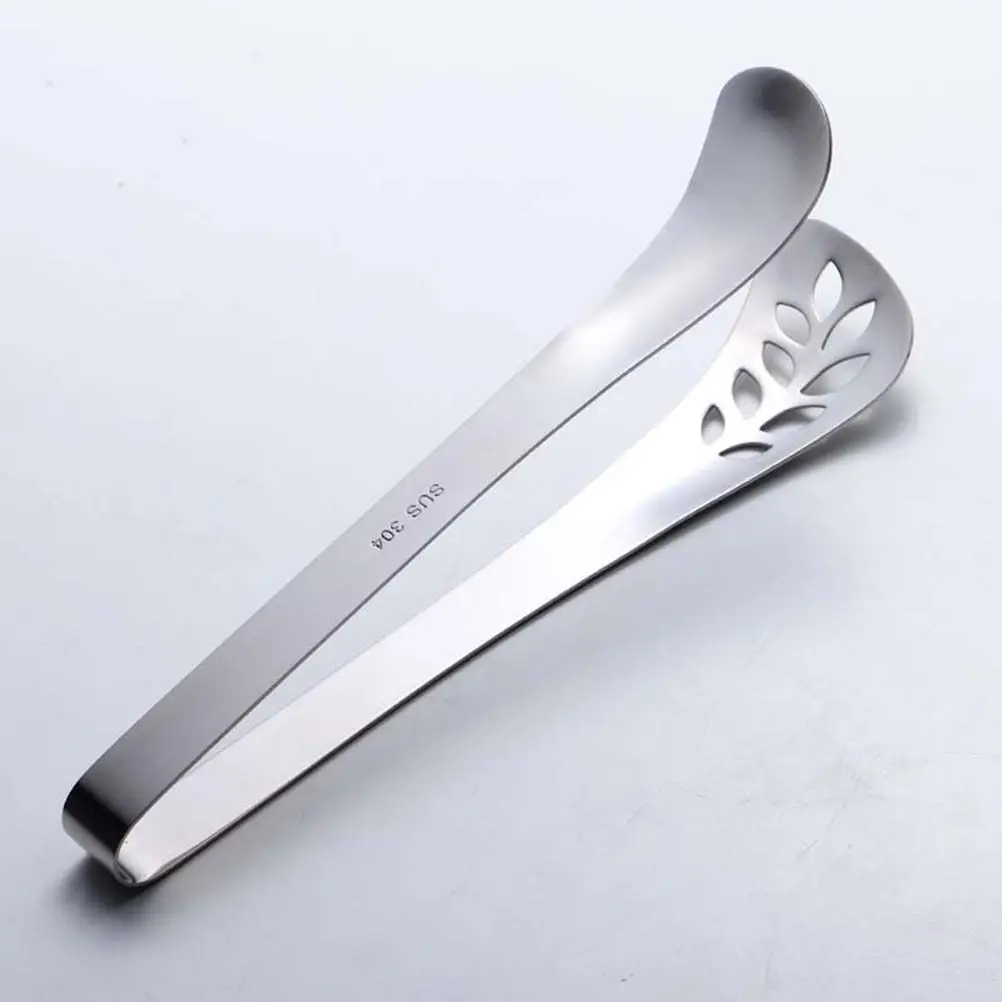 1Pcs Leaf Shape Stainless Steel Food Tong Heavy Duty Bbq Clip for Home Restaurant Buffet Kitchen Baking Tool Multifunctional