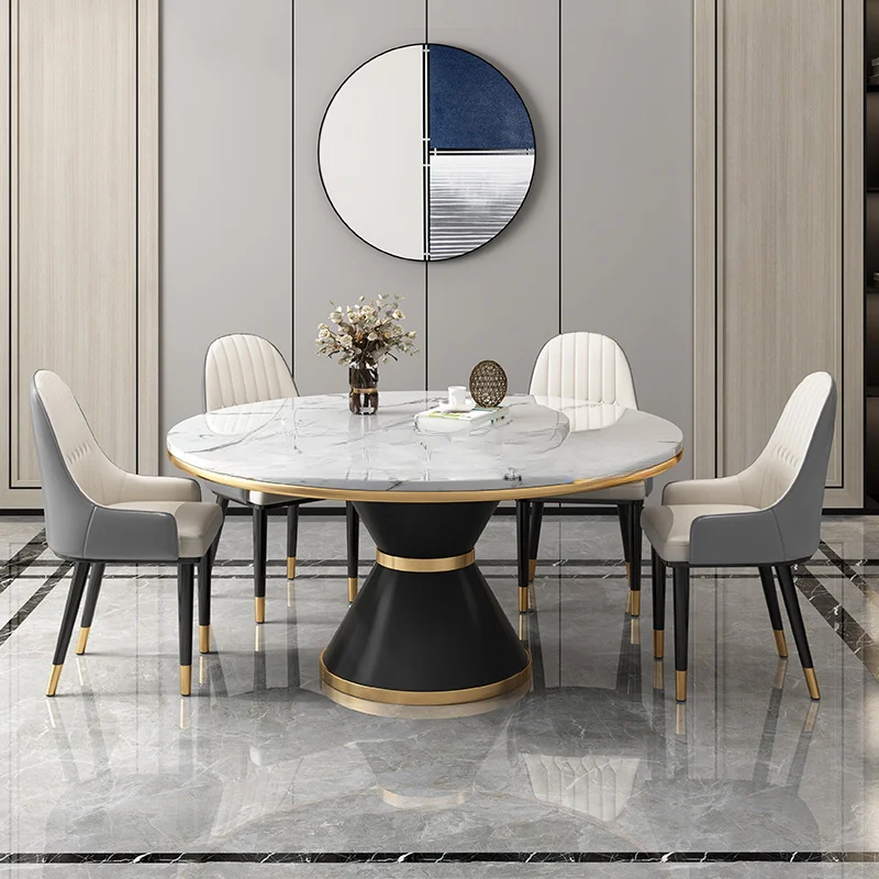 fiber gold minimalist designer home furniture dining room dining table set 8 seater modern classic 4 seater dining table set