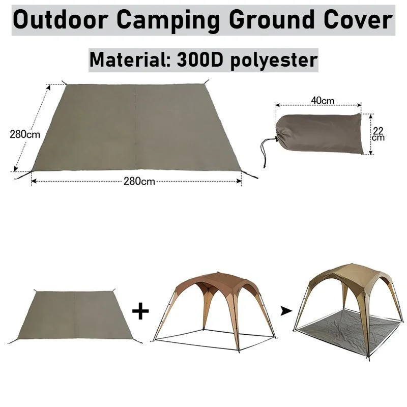 

Waterproof Tent Footprint 300D Polyester Ground Sheet Portable Camping Canopy Mat Outdoor Picnic Hiking Beach and Backyard Use