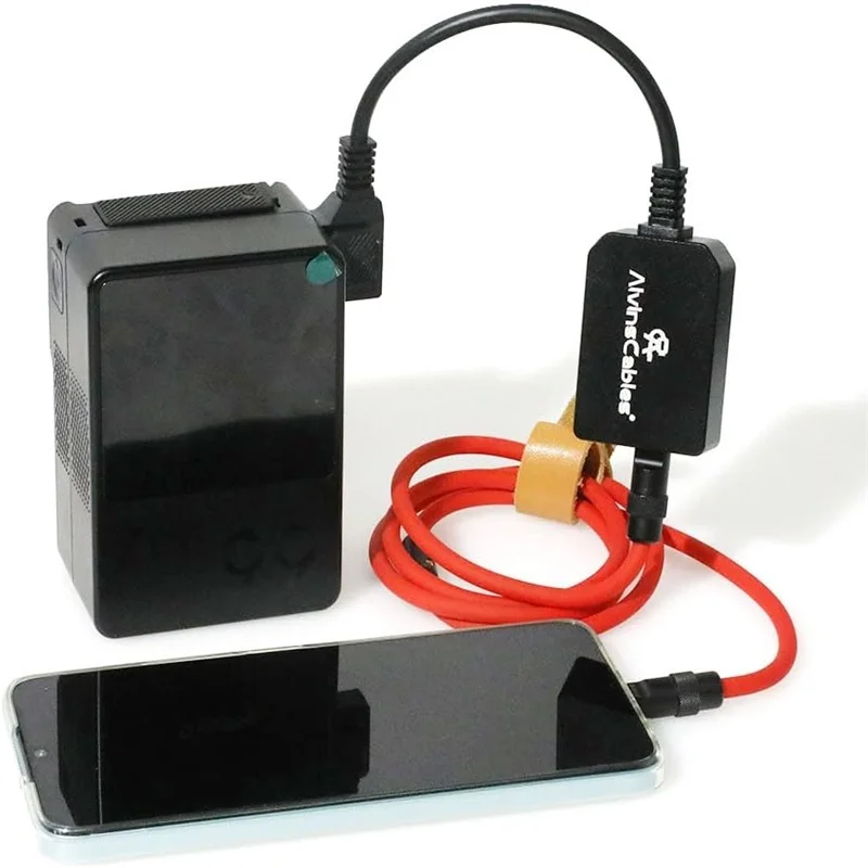 Alvin’s Cables Dtap to Type-c PD Bidirectional Quick Charger Cable, USB-C PD 100W Fast Charging Power Adapter for V-Mount Gold-M