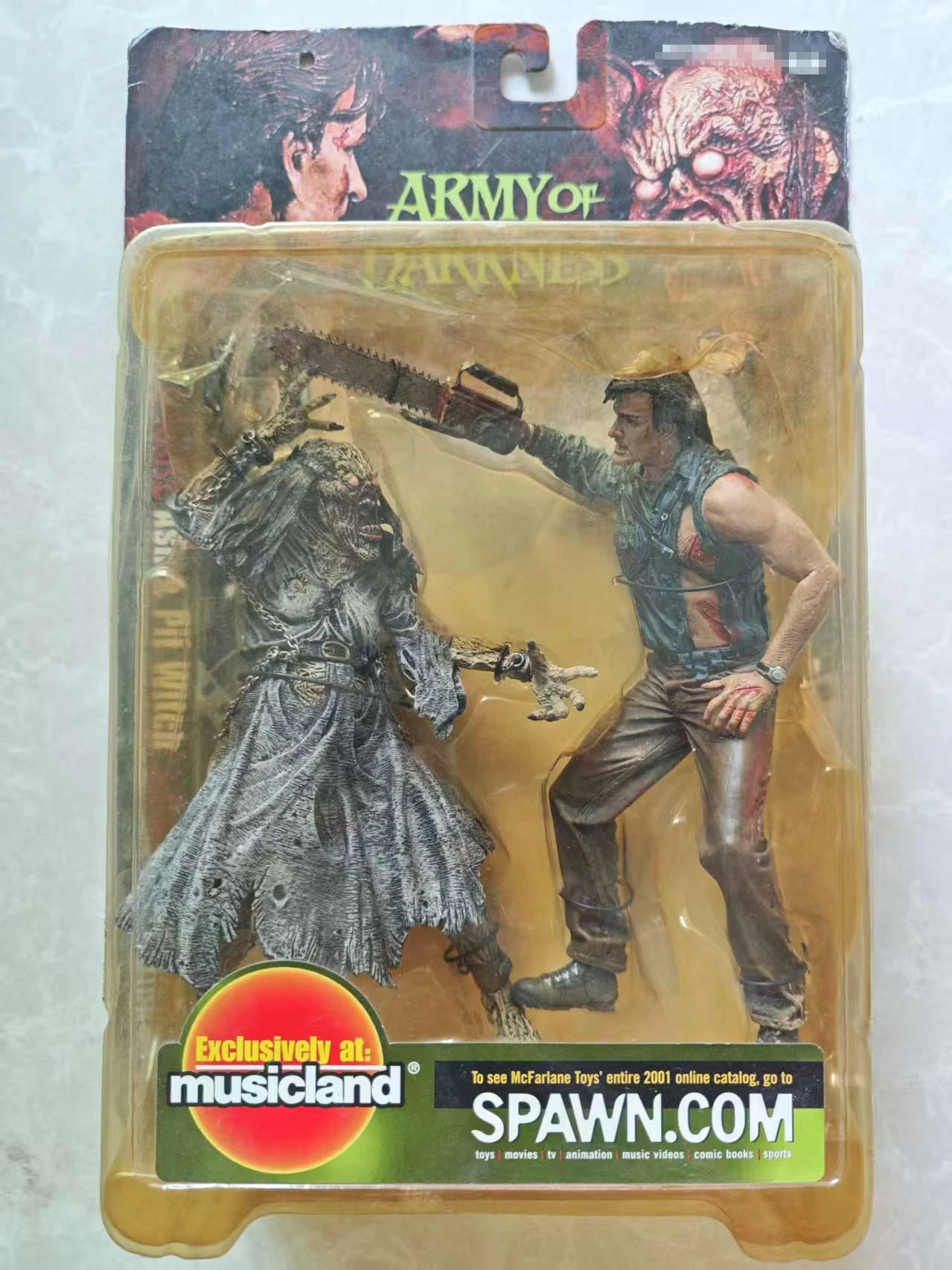 

Игрушки McFarlane Army of Darkness Ash & Pit Witch Toys 2001, редкая коллекционная фигурка Коробка слегка желтые Фигурки