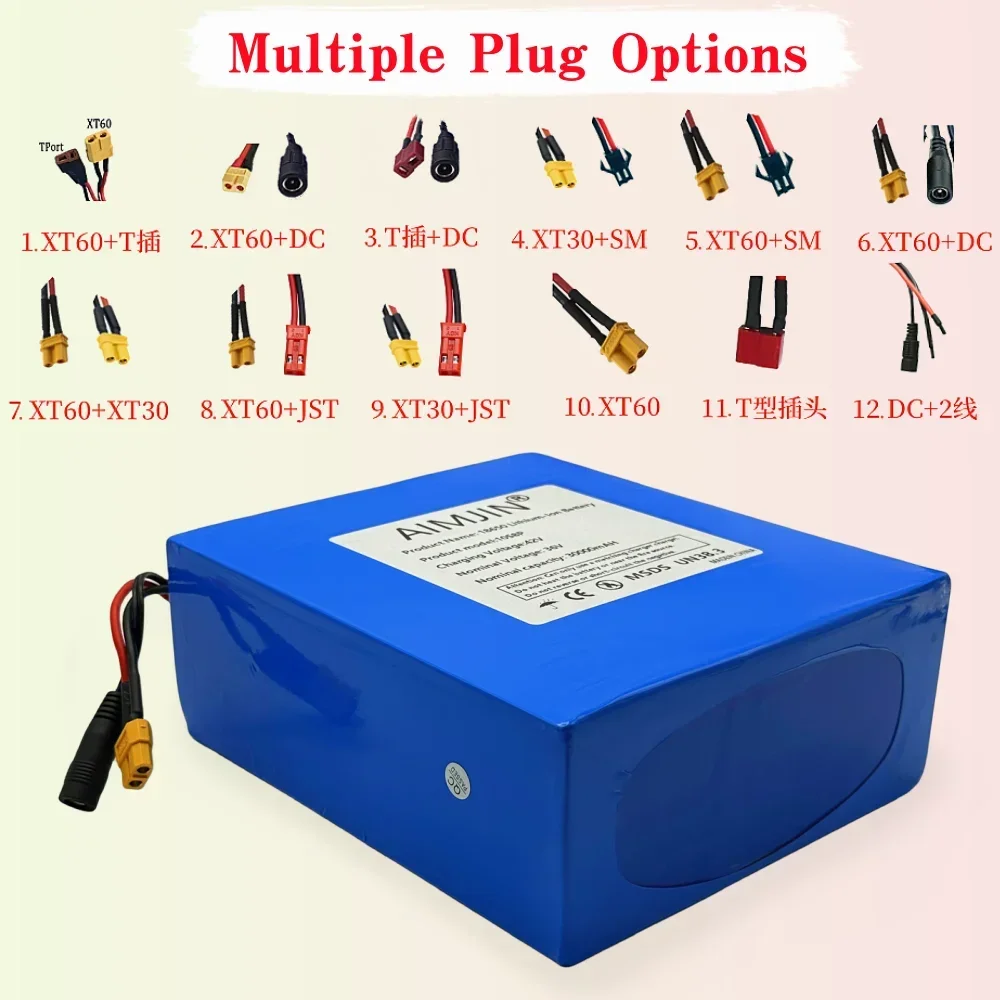 

100% New High-capacity Battery 10S8P Lithium-ion Rechargeable Battery Pack 36V 30000mAh Suitable for Electric Scooter Battery