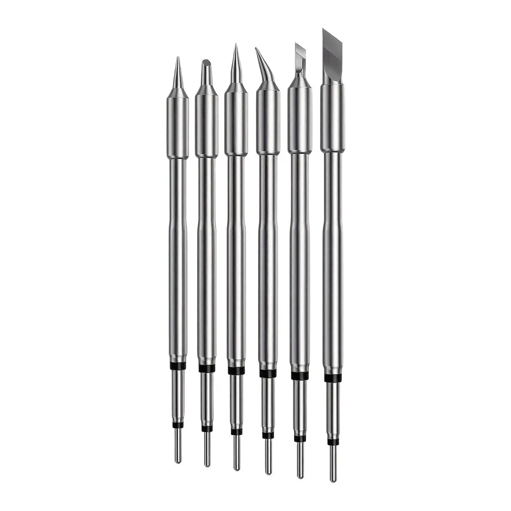 6Pcs HS02A Soldering Iron Head Accessories Soldering Iron Tip For Workshop Repair Tool Soldering Tip Replacement