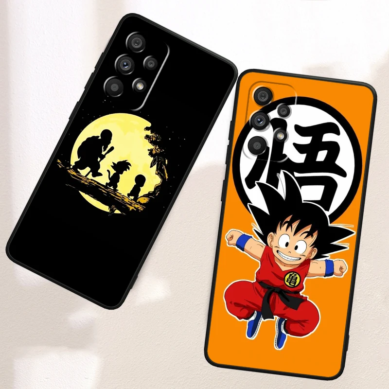 Anime D-Dragon Balls For Samsung A53 A52 A33 A32 A51 A71 A21S A13 A73 A50 A22 A23 A03 A72 A54 A12 5G Black Phone Case