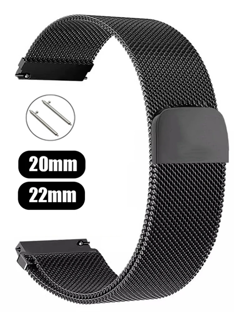 Milanese Loop For Samsung Galaxy watch 7/6/4/5/pro/4 classic/Active 2/Gear S3 strap 20mm 22mm bracelet for huawei gt 3-2e band