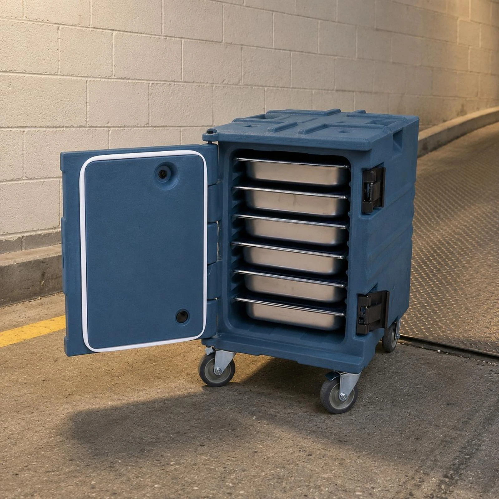 Warming Cabinet on Wheels Sealed Door Trim Portable Food Warmer Box Hot Box Carrier Long Heat Retention for Catering