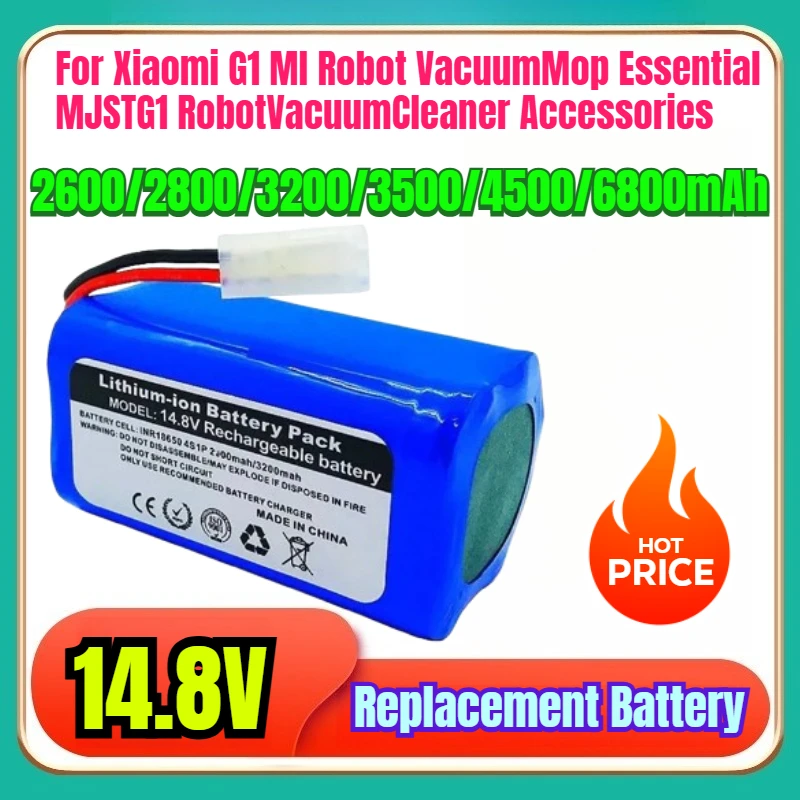 

New 14.8V 2600-6800mAh Li-Ion Battery for Xiaomi G1 MI Robot Vacuum Mop Essential MJSTG1 Robot Vacuum Cleaner Accessories