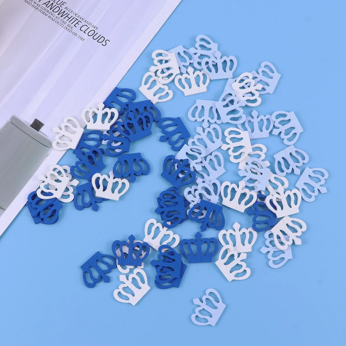 

100Pcs Small Crown Decoration Wooden Hanging Pendants for Home Wall Festival Party Valentine Gift Creative Ornament Wooden