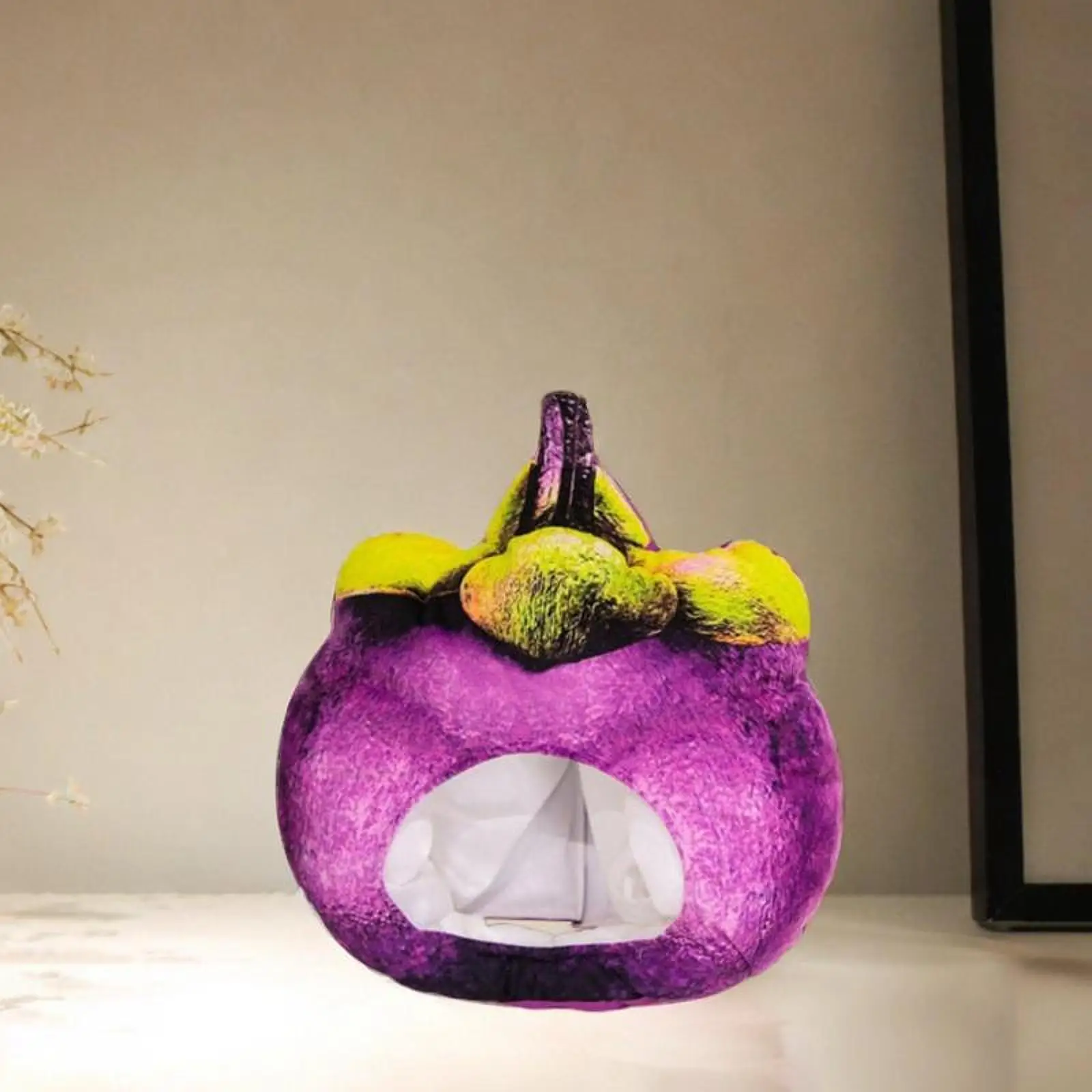 หมวกผลไม้ตลก หมวกขนนุ่มน่ารัก รูปทรงมังคุด หมวกการ์ตูน สำหรับผู้ใหญ่ คอสเพลย์ ของเล่นแปลกใหม่ อุปกรณ์ประกอบฉากถ่ายรูปสำหรับงานปาร์ตี้