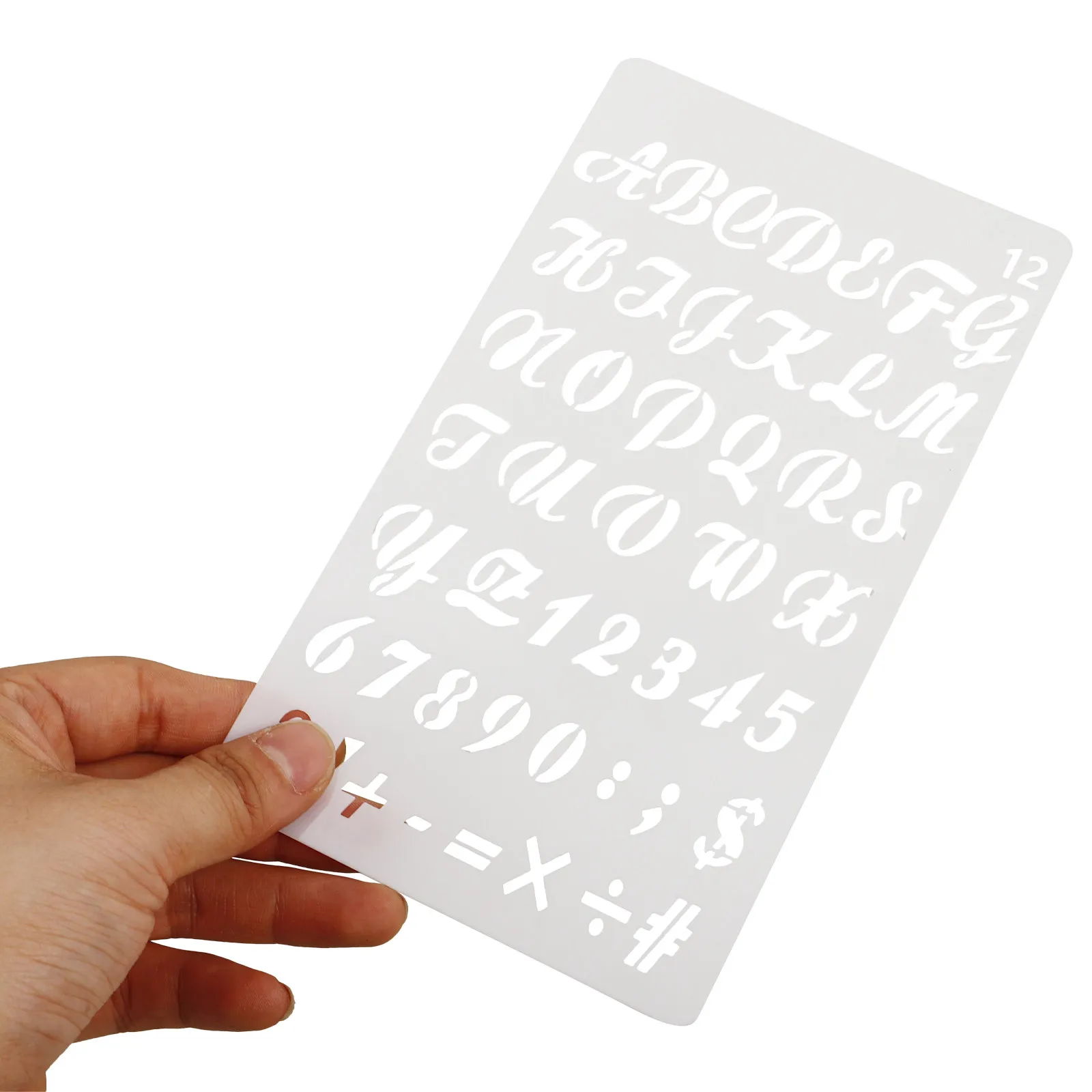 

12 Sheets Safe Pet Alphabet Stencil Pack for Handmade Painting Wall Art DIY Home Decor Stencils for Airbrush