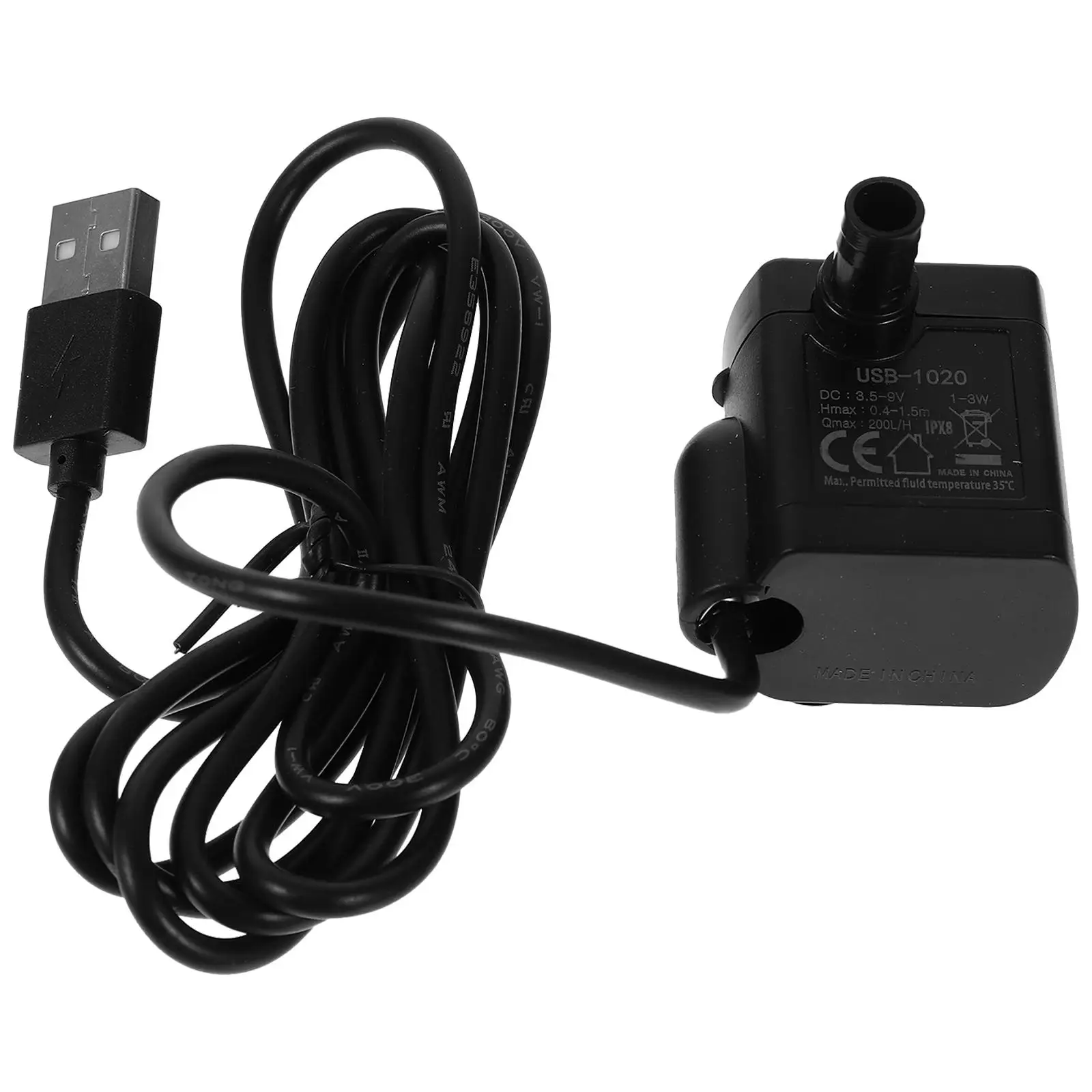 

Micro Submersible Water Pump Compact for Fountains Aquarium Fish Tank USB Energy Saving Adjustable Flow Long Lasting Easy