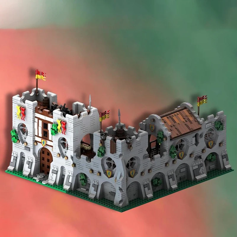 Middeleeuws kasteel Model Moc Bouwstenen Koerierstort Model Technologie Baksteen DIY Assemblage Constructie Speelgoed Vakantiecadeaus