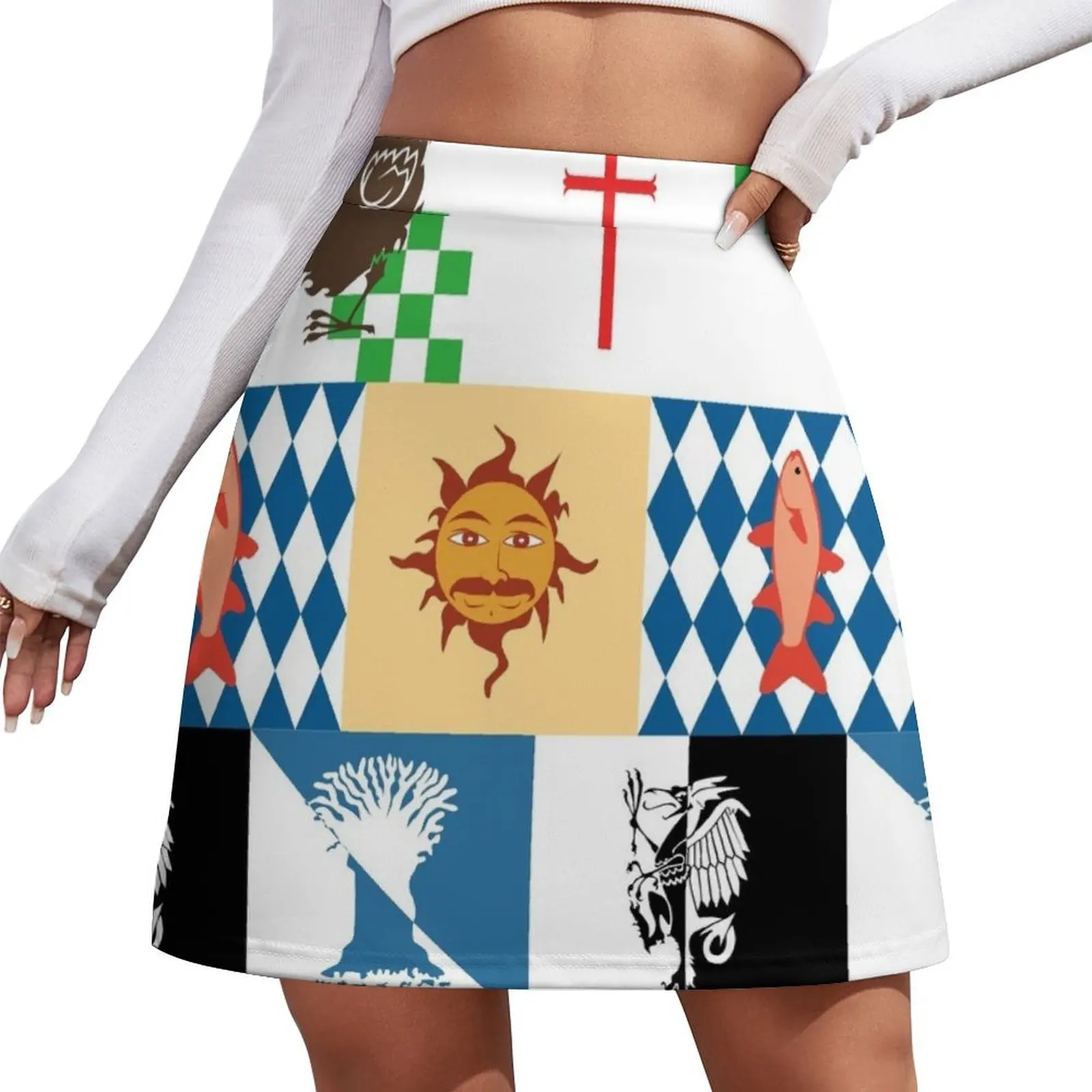 Knights from the Round Holy Grail Tabel Mini Skirt Skirt satin girls skirt korean ladies summer Mini