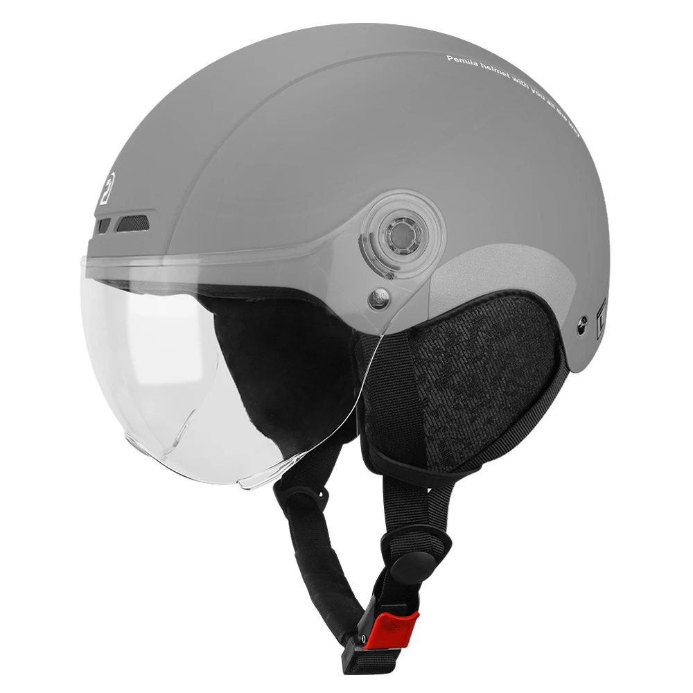PEMILA Fietshelm met bril Lens Gehoorbescherming Reflecterende sticker Fietshelm MTB Road E-Bike Fietshelm voor volwassenen