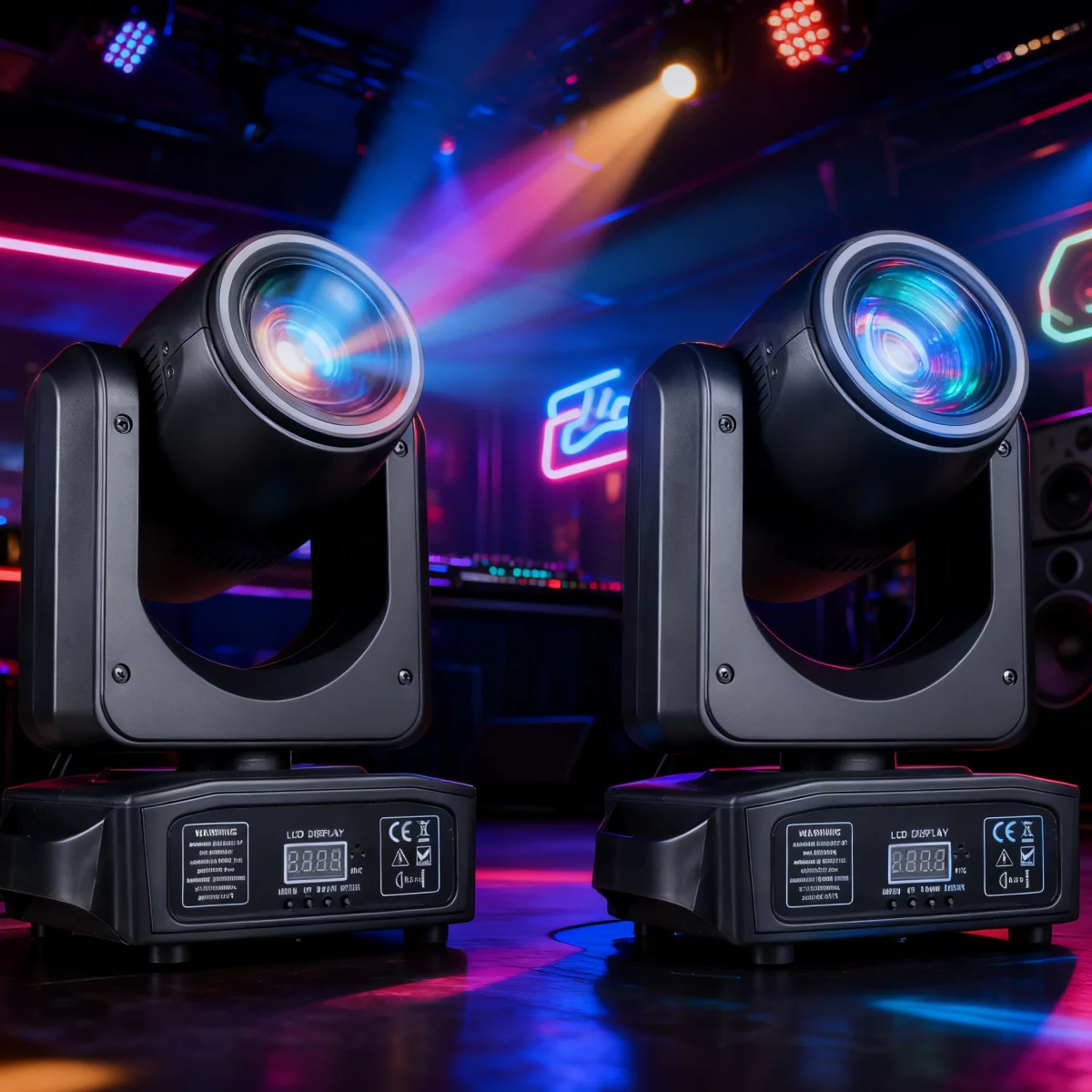 2 Stück Doppelseitiger Beam- & Halo-Effekt 180W LED Moving Head RGBW 360 ° Unendliche Rotation DJ DMX Musikbar Party Konzert Bühnenbeleuchtung