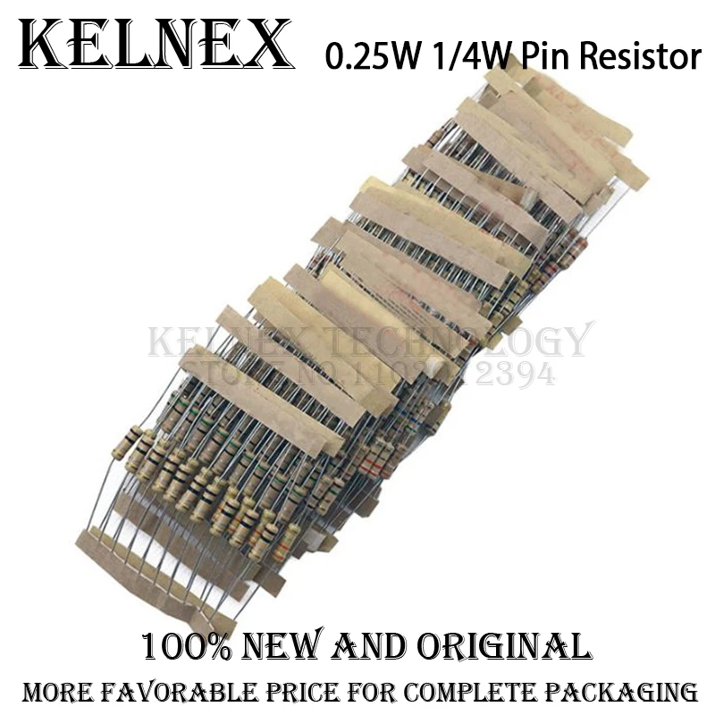 Imagem -04 - Resistor do Filme do Carbono 0.25w 1r10m 0r 10r 100r 120r 150r 220r 470r 1k 2.2k 4.7k 10k 220k 330k 20m 22m Ohm w 4w 5000 Peças Pelo Lote