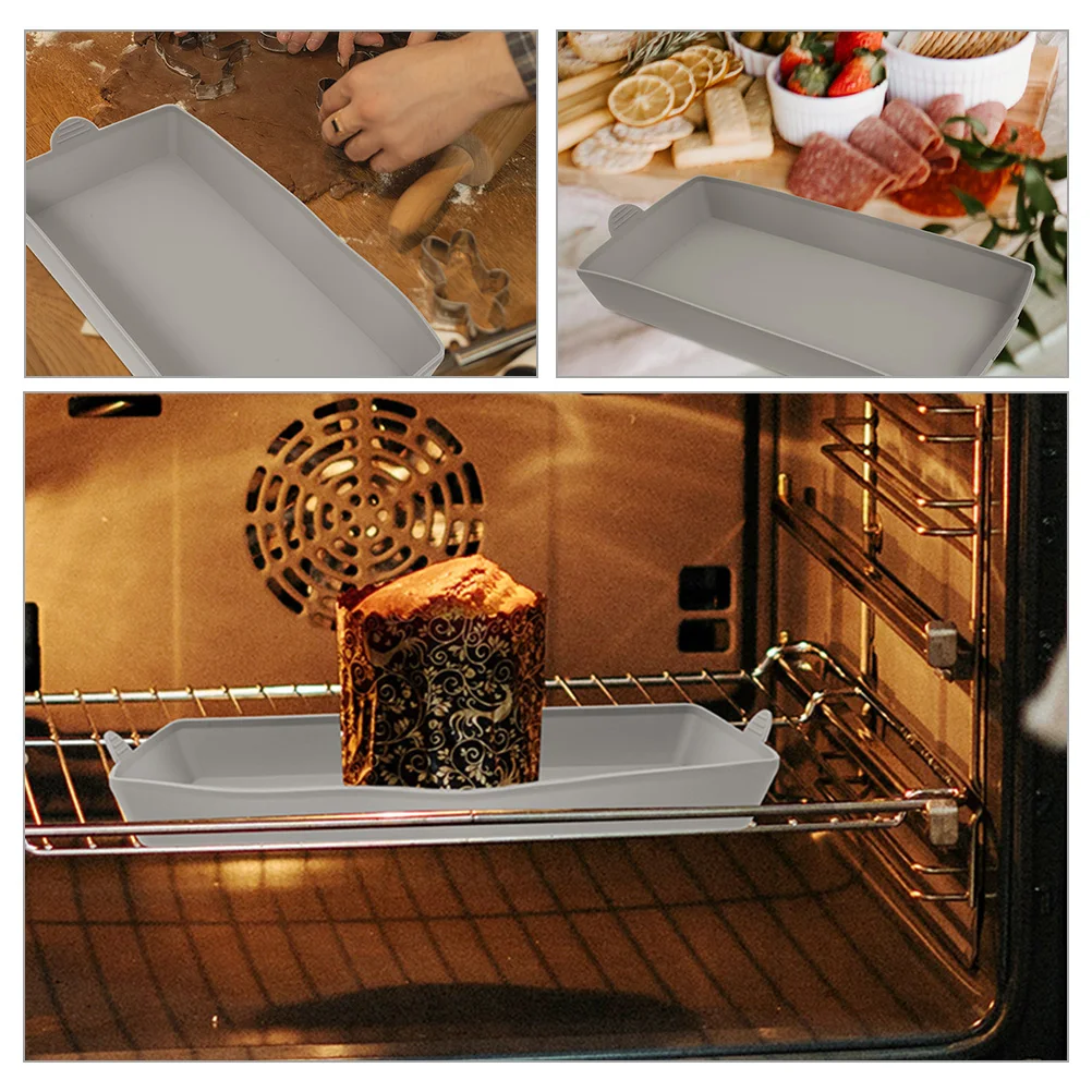 

2Pcs Loaf Pan Silicone Bread Mold Nonstick Rectangle Baking Tray Flexible Easy Clean Bread Pan Silicone Mold for Cake