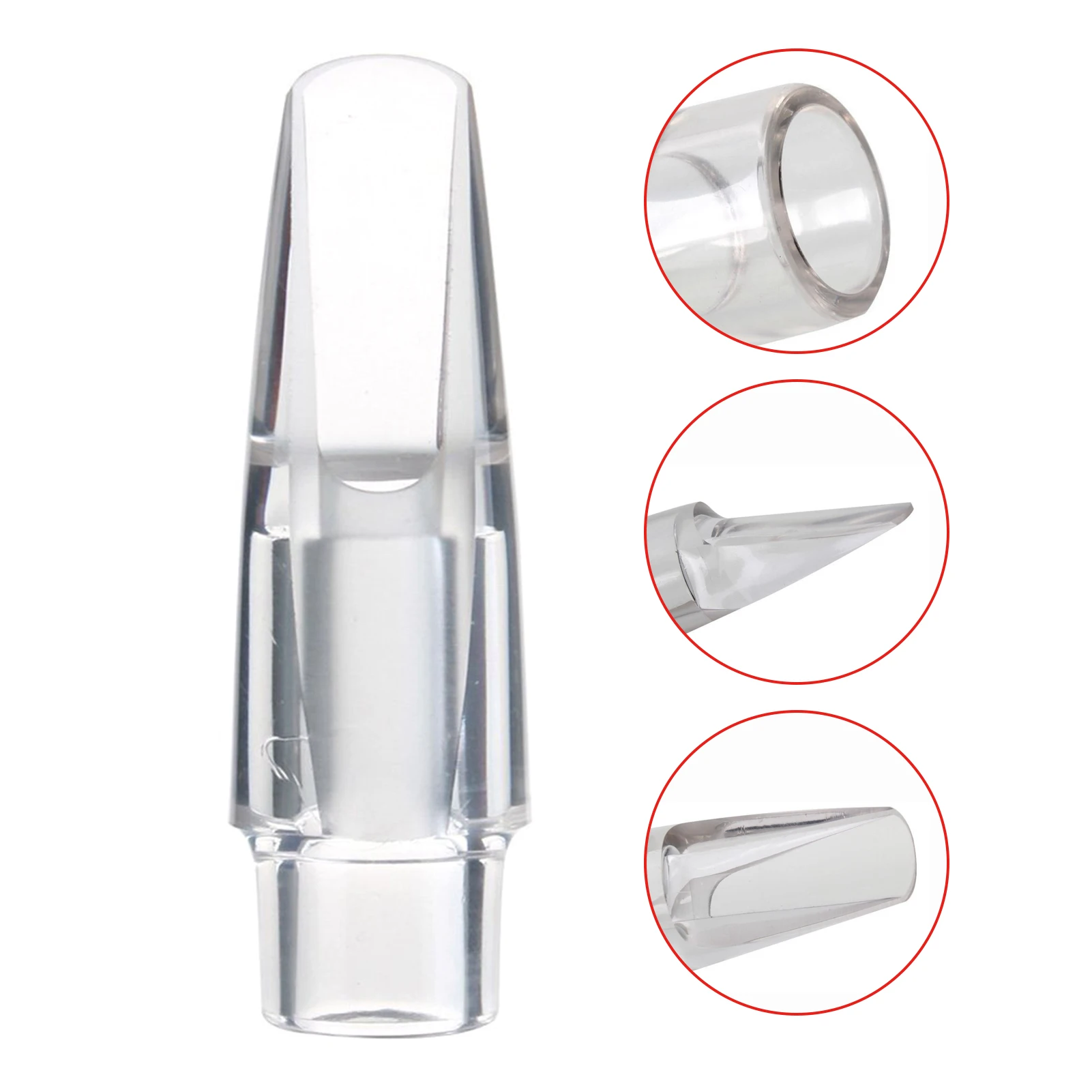 Alto Saxophone Transparent Mouthpiece E-flat Crystal Mouthpiece Mini Portable for Beginner Music Player