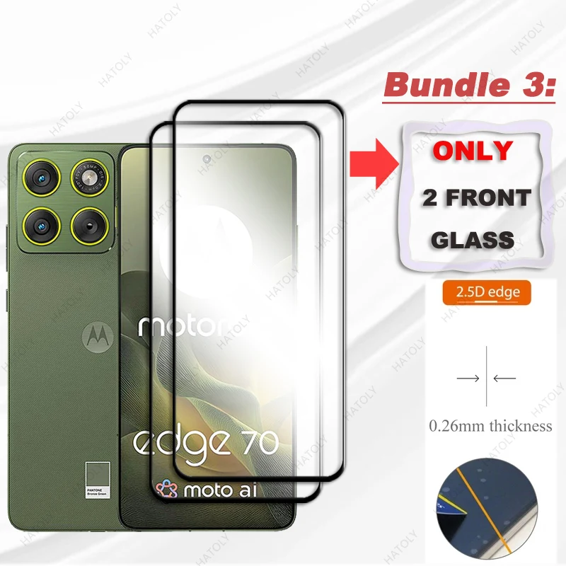 ل موتورولا حافة 70 الزجاج حامي الشاشة ل موتو X70 الهواء الأسود حافة طبقة رقيقة واقية عدسة الكاميرا حامي ل موتو حافة 70