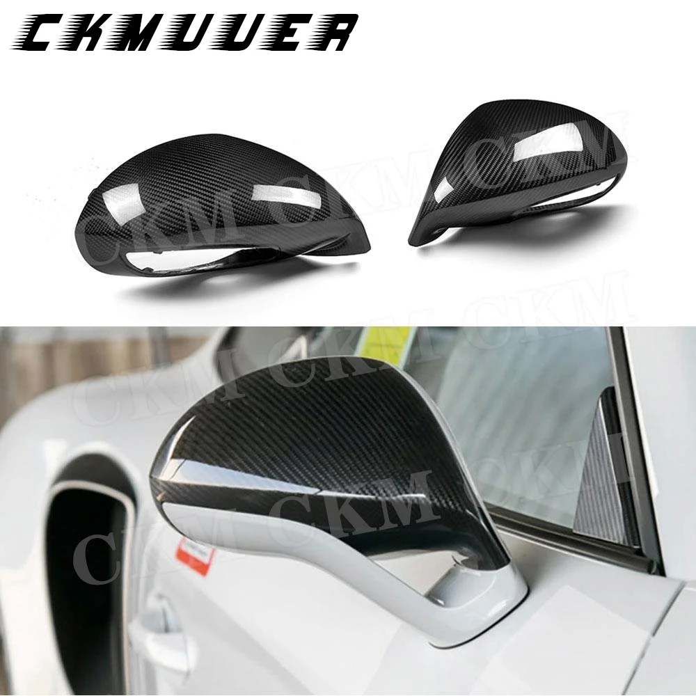 

Сухое углеродное волокно для Porsche Cayman Boxster 981 991 Sport 2013 2014 2015 2016, крышка бокового зеркала заднего вида автомобиля, накладки на корпус