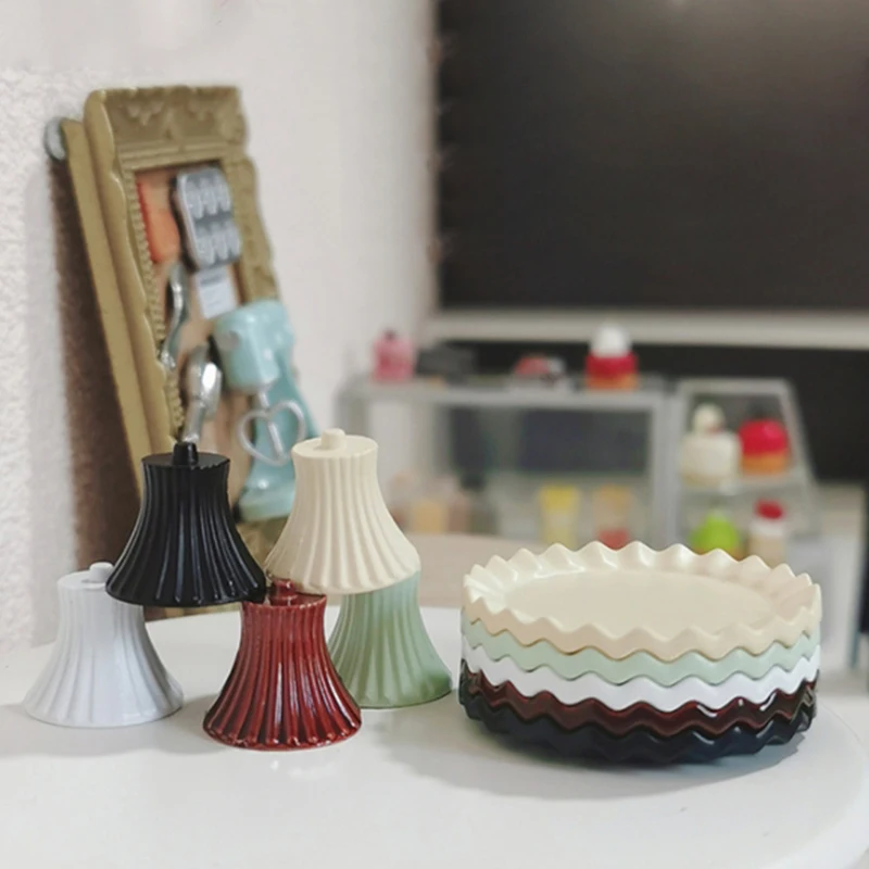 1Pcs Dollhouse Mini Turntable Cake Decoration Turntable Toy Model Doll House Furniture Decor Dollhouse Ornaments Accessories