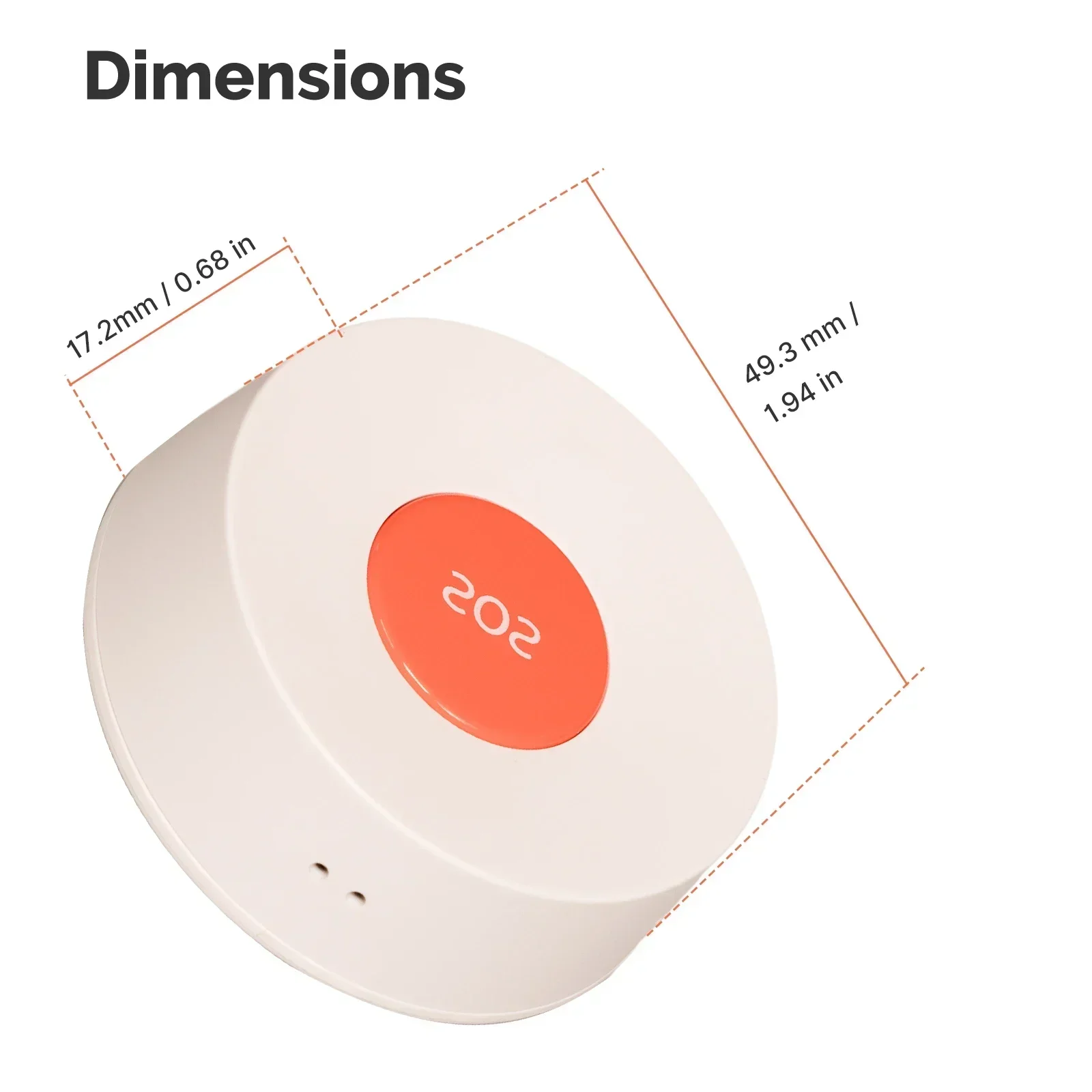 MOES Tuya ZigBee SOS Button Alarm APP Notification One Click For Emergency Help Elderly Children Patient Hospital Home Safety