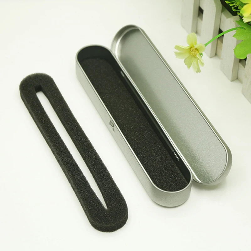 1Pcs Silver Metal Pen Box High Quality Protection Box For Fountain Pen Pencils Stationery Gift Box Office School Supplies