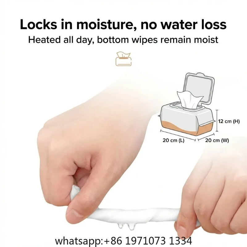 Portable Baby Wet Wipe Heater Warmer LED Display USB Powered Wet Towel Dispenser Napkin Heating Box for Home And Car