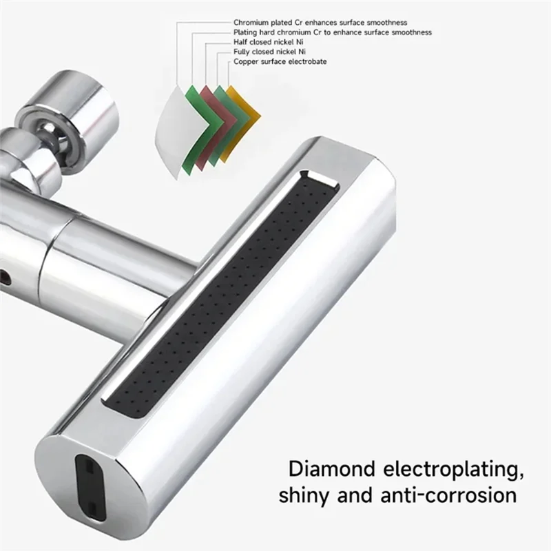 ABGR-Real Waterfall Kitchen Faucet Extension Adapter 4Mode Waterfall Pressurized Bubbler, 1Pcs, B