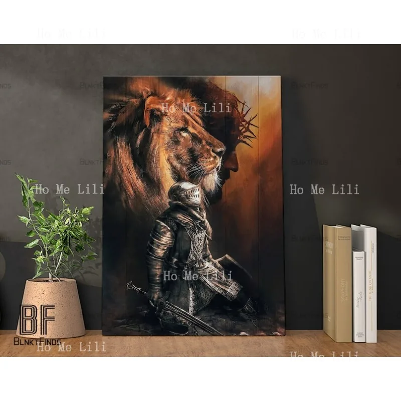 Lion Judah Warrior Christ The Life Of God Jesus Christian Wall Art Canvas Print Poster