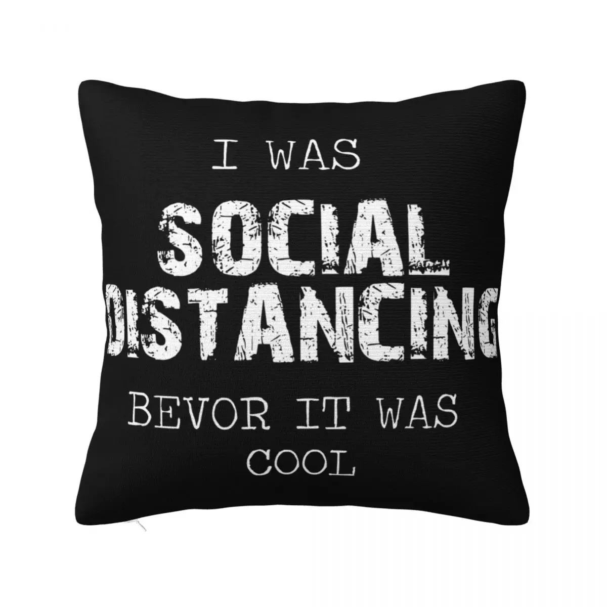 Social Distancing Funny Humor Cotton Mens Graphic Letter Casual Fitness Breathable More Colors Print Pillow Case