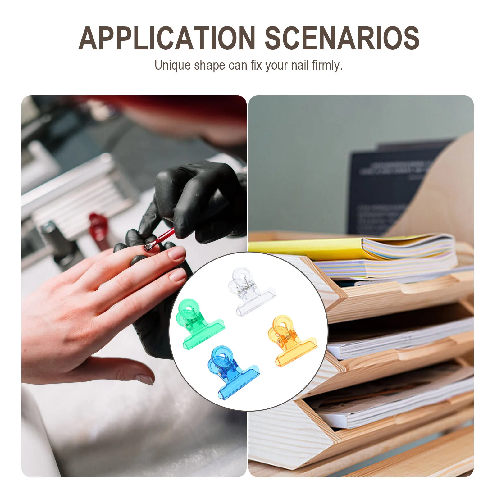 Abrazaderas de extensión de uñas de 20 piezas, Clips de retención de plástico duraderos y ligeros para manicura, fijación rápida, salón profesional, uso doméstico