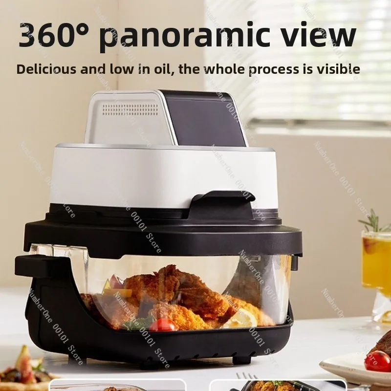 Household Multi-purpose Air Fryer Visible High Borosilicate Glass Large Capacity Bake Fry Integrated Machine