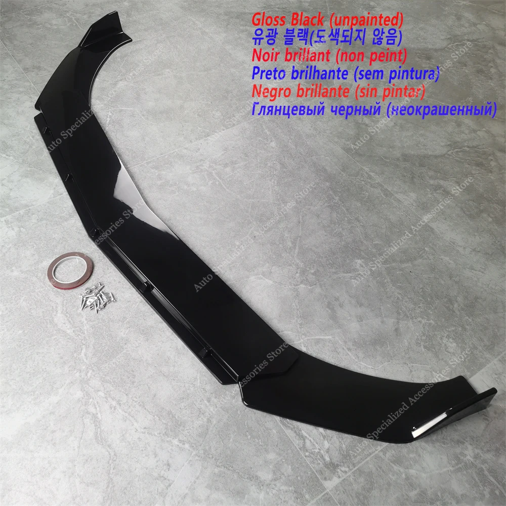 For Hyundai i20 MK2 Car Front Bumper Lip Spoiler Splitter Diffuser i20 GB TGDI MPI 2014-2020 Coupe Retroft Cover Bodykits Tuning - view 3