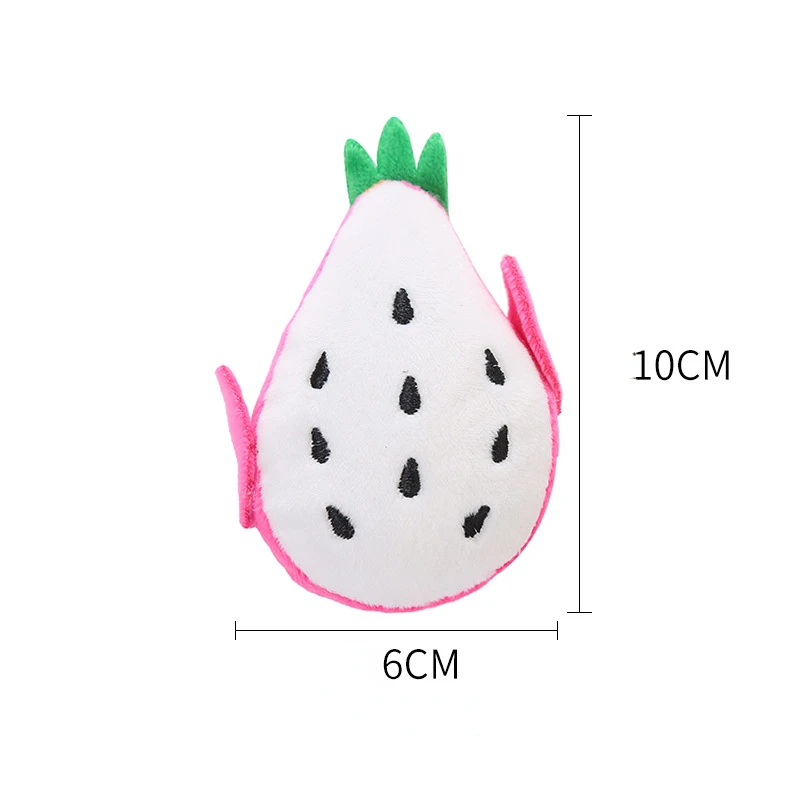 Hot Soft Plush Fruit Series Cat Toy Interactive Gifts Fish Catnip Toys Stuffed Doll Simulation Fruit Toy For Pet Teeth Cleaning