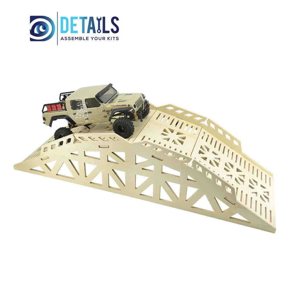 Hobby Details pista de tablero de madera RC Crawler de alta densidad, 5 capas, espesor endurecido, estilo D