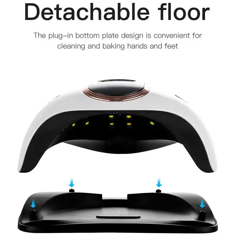 Lampe à ongles intelligente LED UV, table de manucure, sèche-linge, câble portable, outil pour le durcissement du vernis gel, N64.Tools, 168W