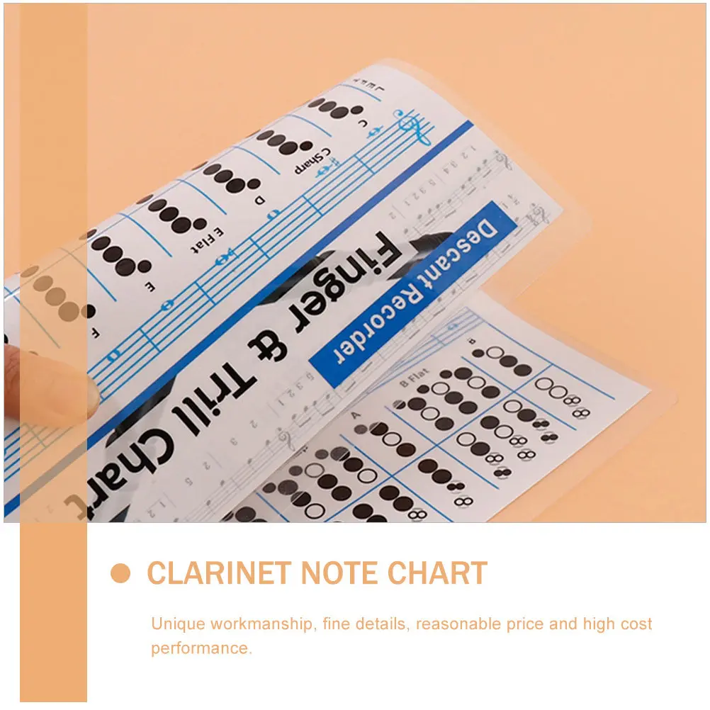 Exquisite Clarinet Chord Chart Practice Sheet Superior Material Clear Layout Fast Skill Mastery Clarinet Supplies for Music