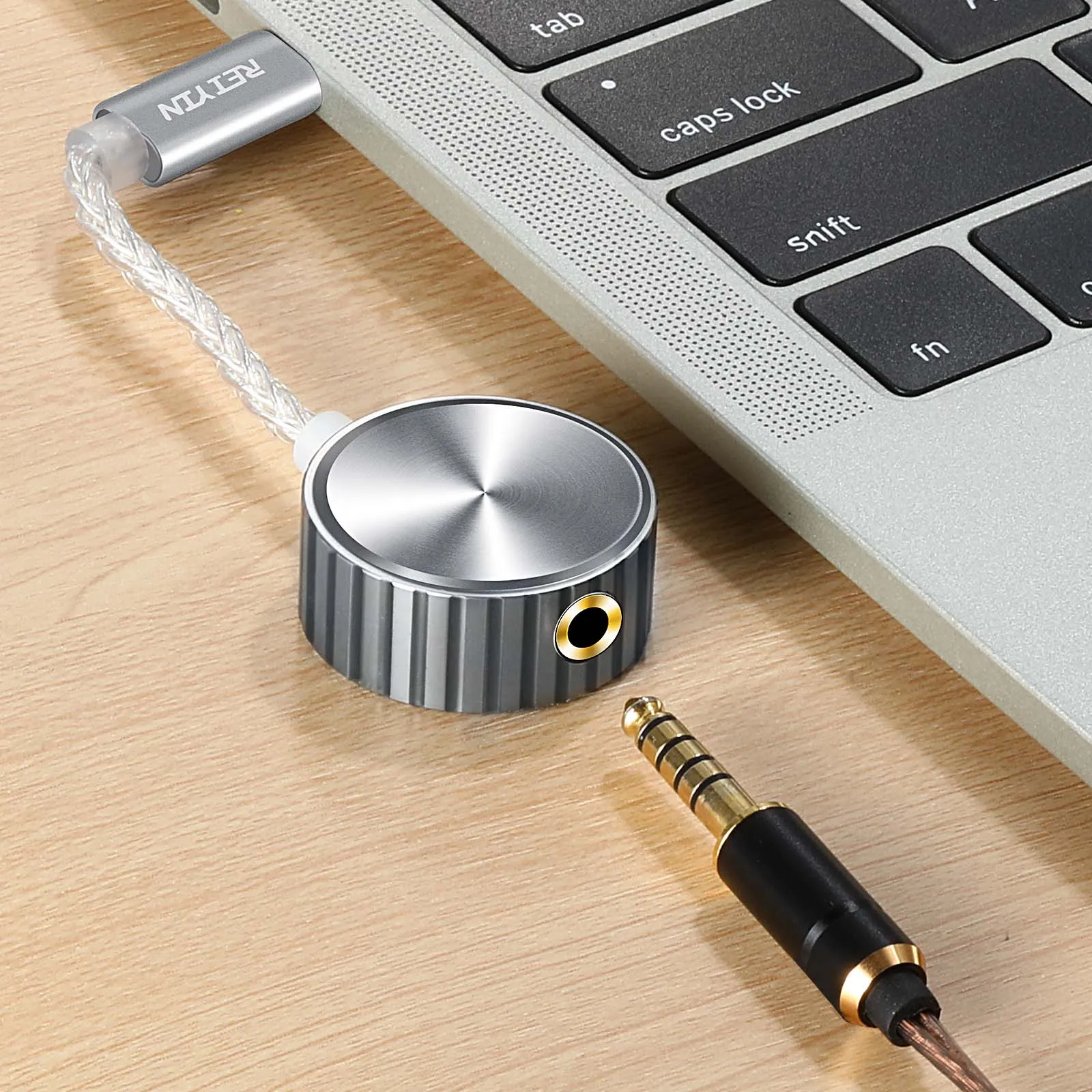 Reiyin DA-07 384Khz 32bit USB Type C to 4.4mm Balanced Output DAC Earphone Amplifie Digital Decode